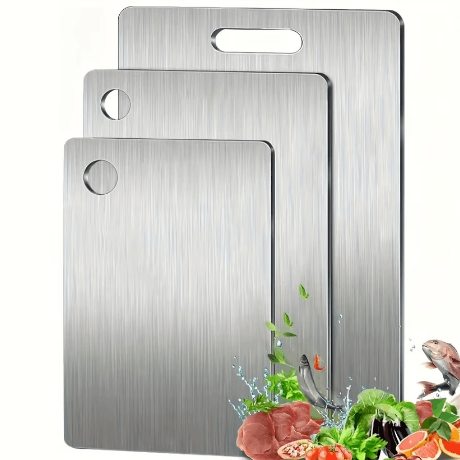 ZORA Stainless™ | סט 3 קרשי חיתוך מנירוסטה איכותית